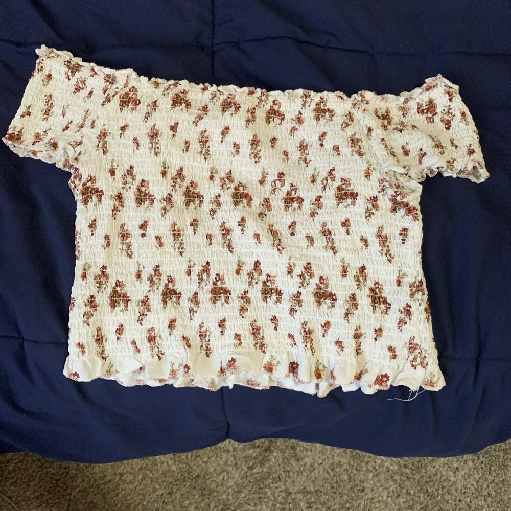 Off the shoulder cropped top